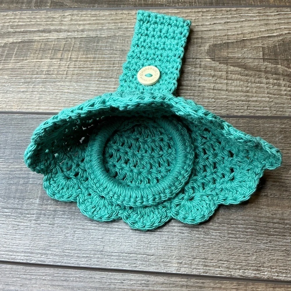Kitchen Tea Hand Towel Holder Topper Cotton‎ Handcrafted Handmade Crochet